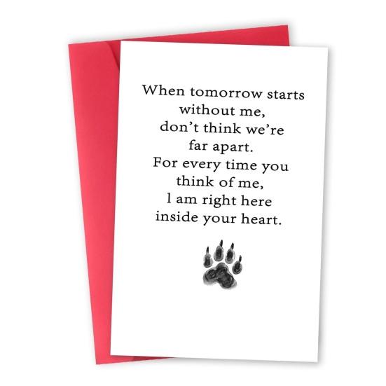 Pet Sympathy Card Dog Loss Condolence Card Doggy Bereavement Card for Dog Lover