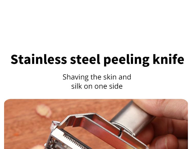 1 Pack Of Stainless Steel Peeler Kitchen Multifunctional Vegetable Cutter Fruit And Vegetable Tools Potato Carrot Melon Grater