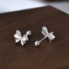 Earrings Women's Small Fresh Temperament Bow Bone Nails Niche Design Screw Earrings