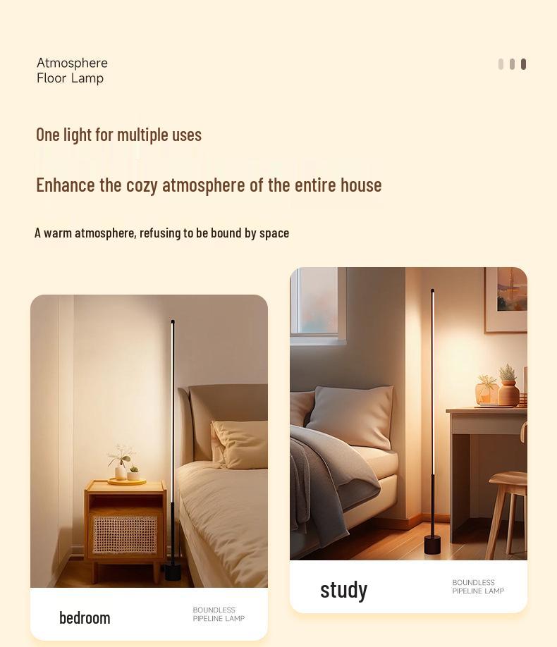 Smart LED Floor Lamp with Voice Control and Remote for Bedroom and Living Room