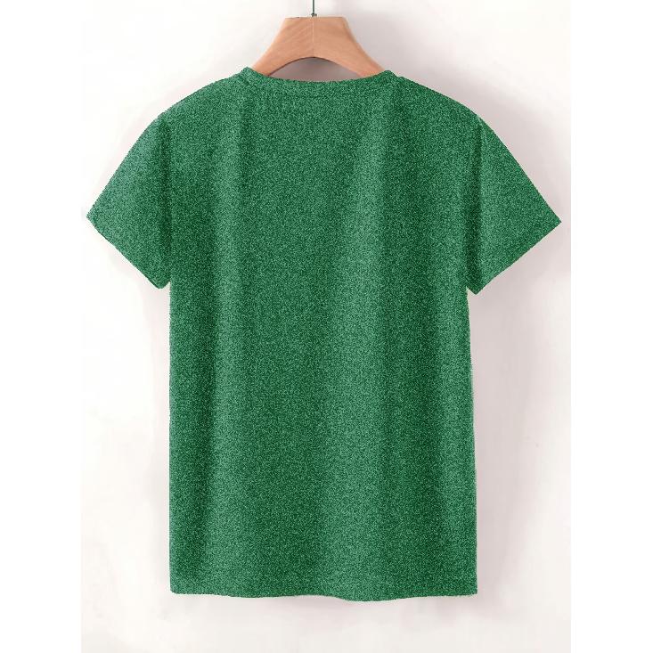 Wren standing in a circular branch pattern print, fashionable and elegant women's spring, summer, autumn casual sports style top, soft and