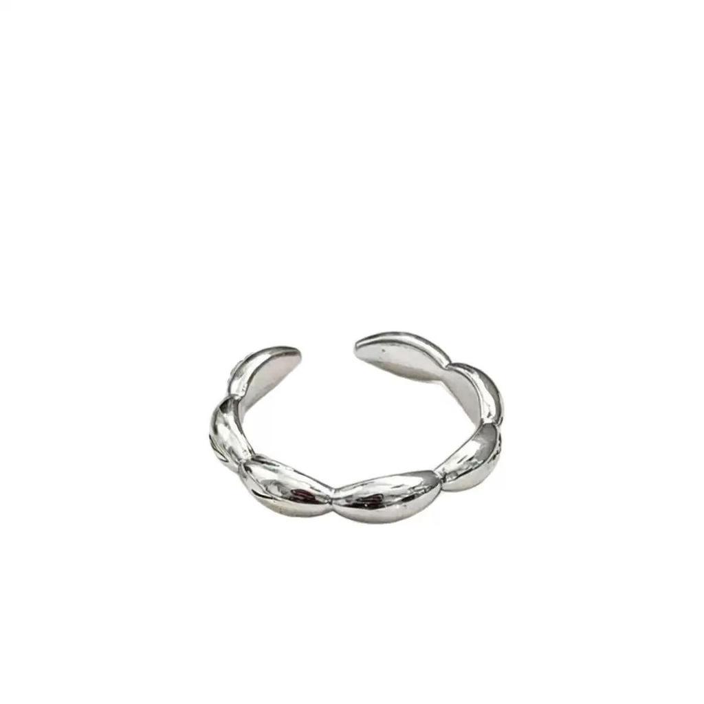 990 Silver Seven-Grain Rice Ring: Attracts Wealth, Ensures Safety, Brings Fortune. Exquisite and Versatile Ornament.