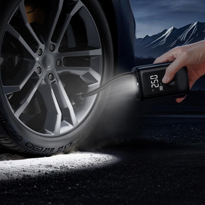 intelligent  Wireless Tire Inflator easy carry  Air Pumps with Digital Pressure Gauges Air Compressor for Auto Motorcycle bikes 