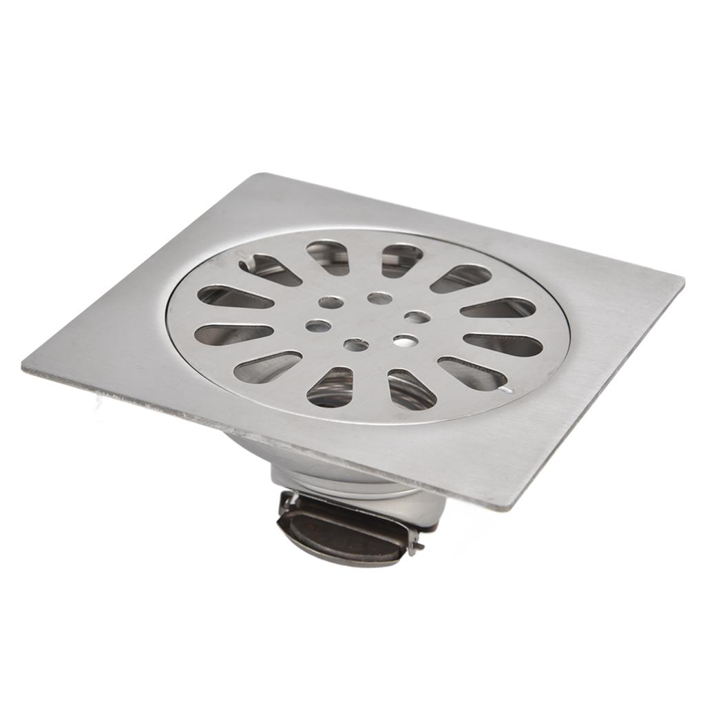 Shower Drain Square Shape Adjustable Tile Insertion Floor Drain Channel for Kitchen Bathroom
