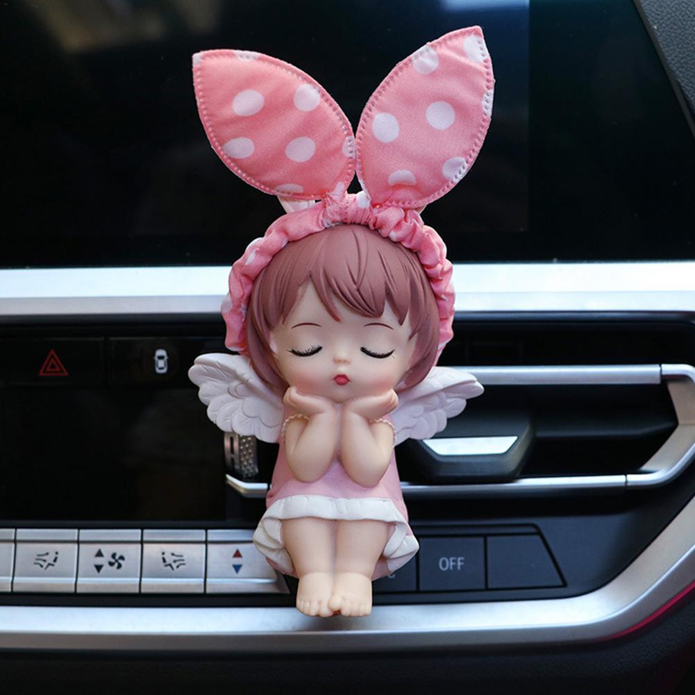 Car Perfume Clip Air Freshener Auto Vent Fragrance Cartoon Solid Parfum Wholesale Cute Angel Doll Automobile Accessories Girl