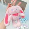 Plush-Rabbit Keychain Bunny-Keyring Stuffed Animals Doll-Keyring Charm Handbag Backpack Pendant for Valentines Day