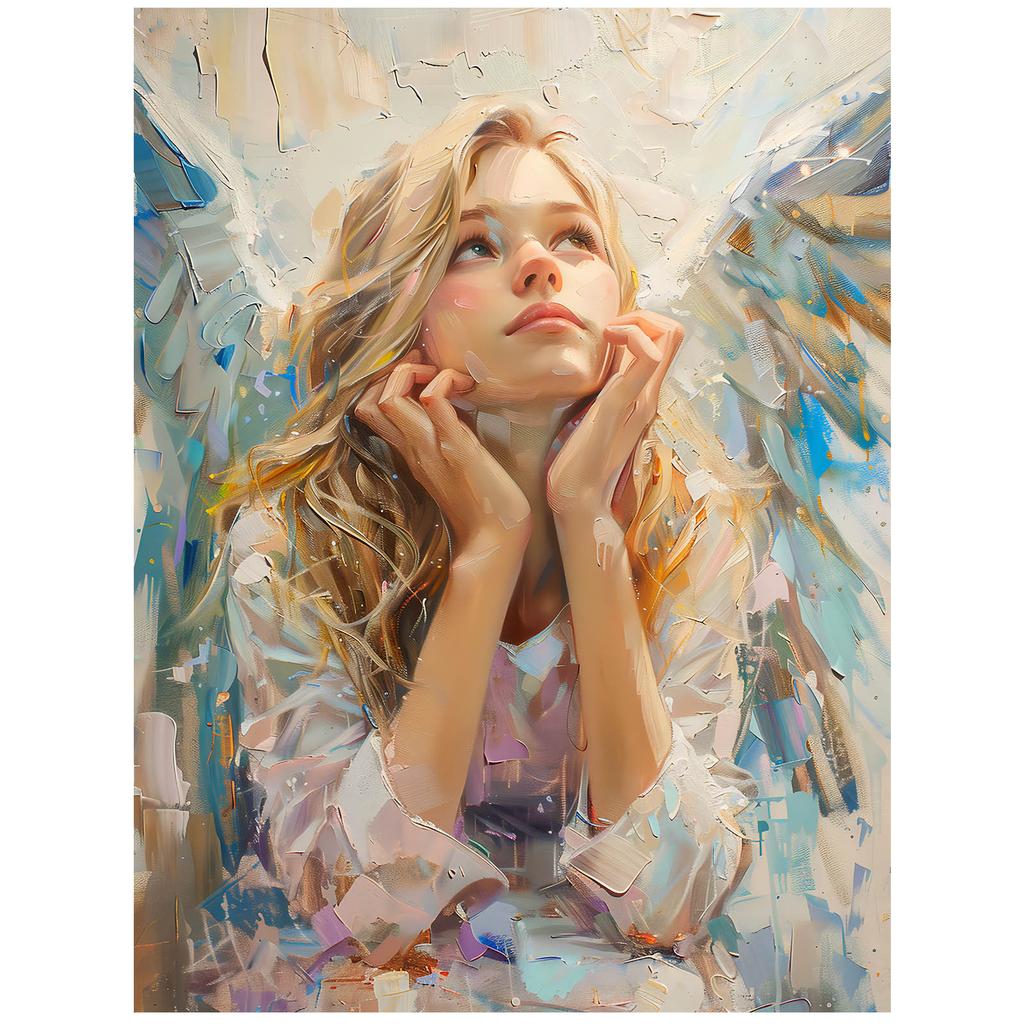 Plakat Niebiańskie Refleksje Plakat Niebiańskie Refleksje, 30X40 Cm, Rama Aluminiowa Złota, Papier Matowy 230 Gsm