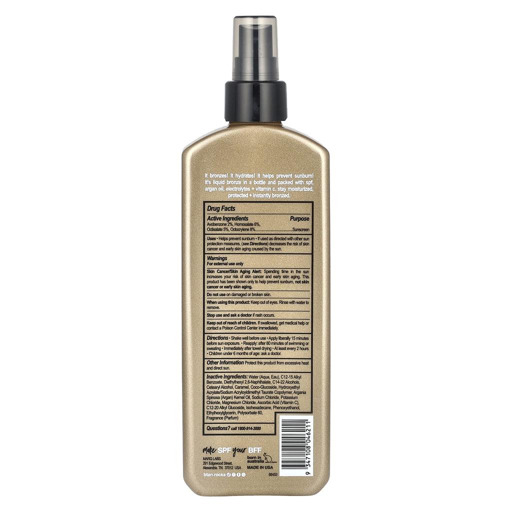 B.Tan, Bronze in a Bottle, Bronzing Spray Lotion, Spf 7, 250Ml(8.45Fl Oz)