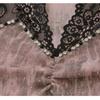 New Summer Women's T-Shirt Elegant Lace Patchwork Hot Diamonds Tops Shirts Fashion Short Sleeved V-Neck Slim Mesh Tees
