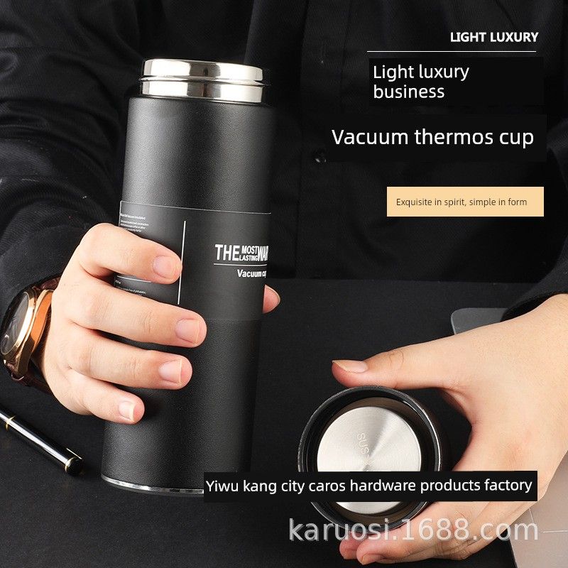 Men's Large-Capacity Thermos Cup Stainless Steel Portable Business Straight Cup Gift Student Tea Cup Large Size