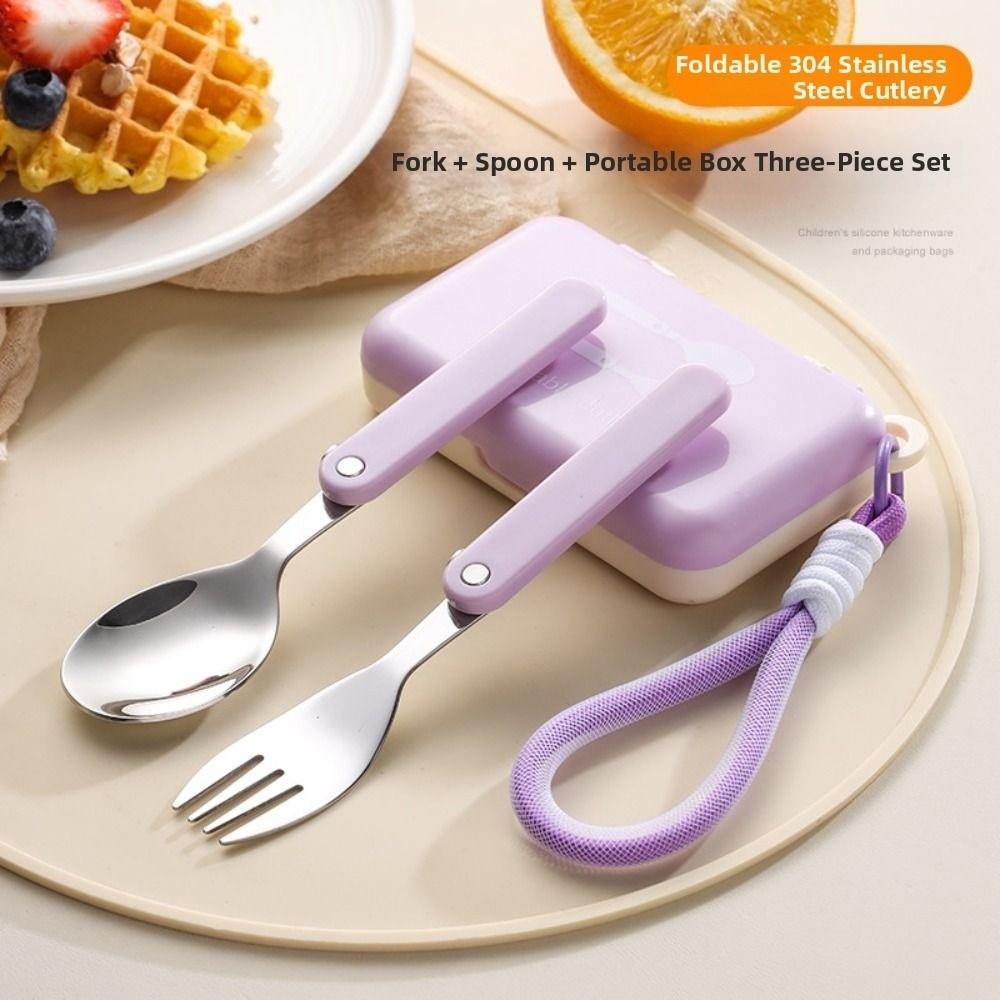 304 Stainless Steel Stainless Steel Cutlery Set Portable Utensils Set Baby Feeding