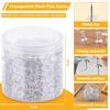 100pcs/box Transparent Transparent Push Pins Plastic Reusable Push Pins Tacks Sharp Point Rust Resistant Thumb Tacks
