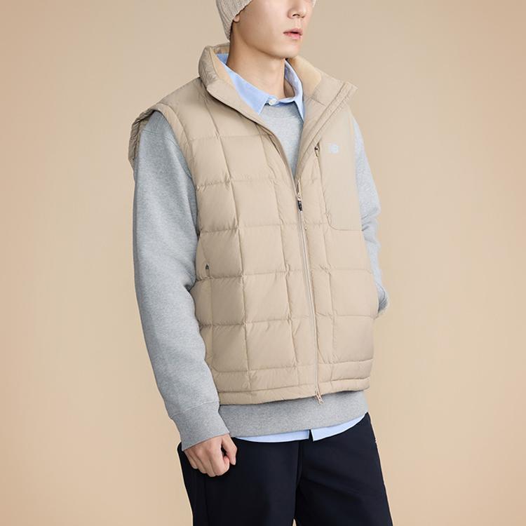New Balance Down Vests Men's Apricot Stand Collar Moderate Other NJE45031-DB