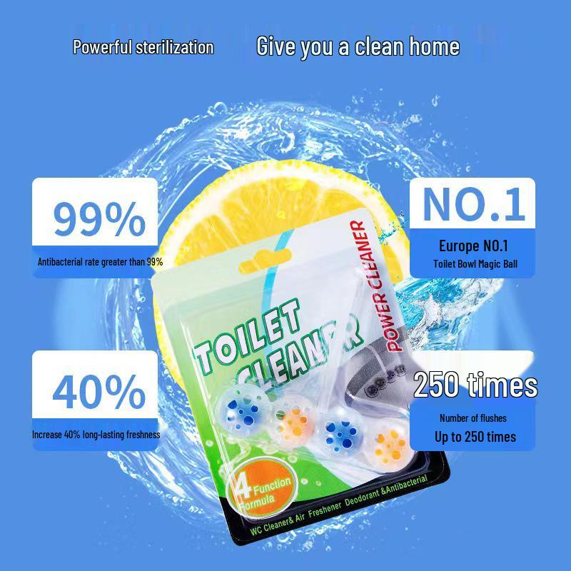 Toilet Bowl Cleaner Air Freshener Balls - Long-Lasting Scent with Hanging Hook