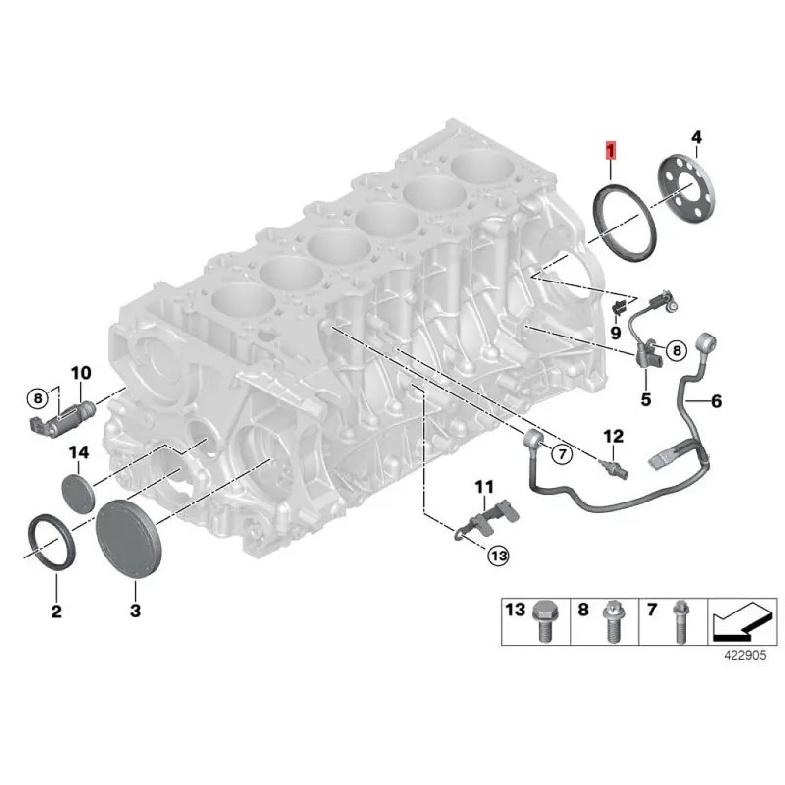 LINK-LOCK Kurbelwellen-Wellendichtring Dichtung 90X110X8MM 11117587168 11117584398 11117547841 für BMW N20 N52 N54 N55 525I 523I 530I 535I