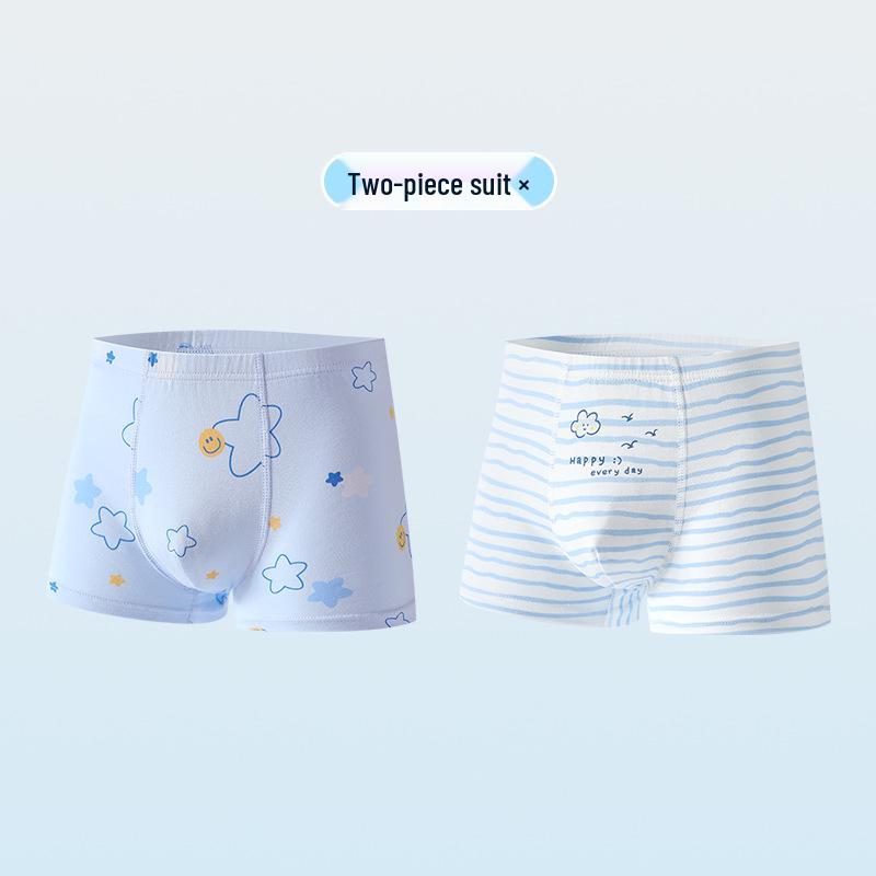 High Elastic Breathable Antibacterial Boys' Cotton Boxer Briefs – Pure Cotton Crotch, Age 10A