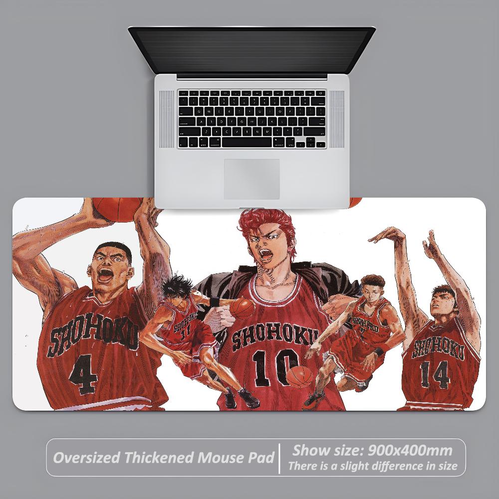 Gaming Mouse Pad Large Desk Mat Antislip Stitched Edges Basketball Sports Anime Team Print Keyboard Mat for Gamers