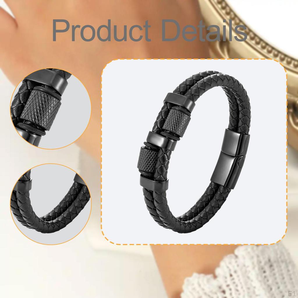 Braided Bracelet Trendy Birthday Gift Men Women Wristband Cuff Wrap