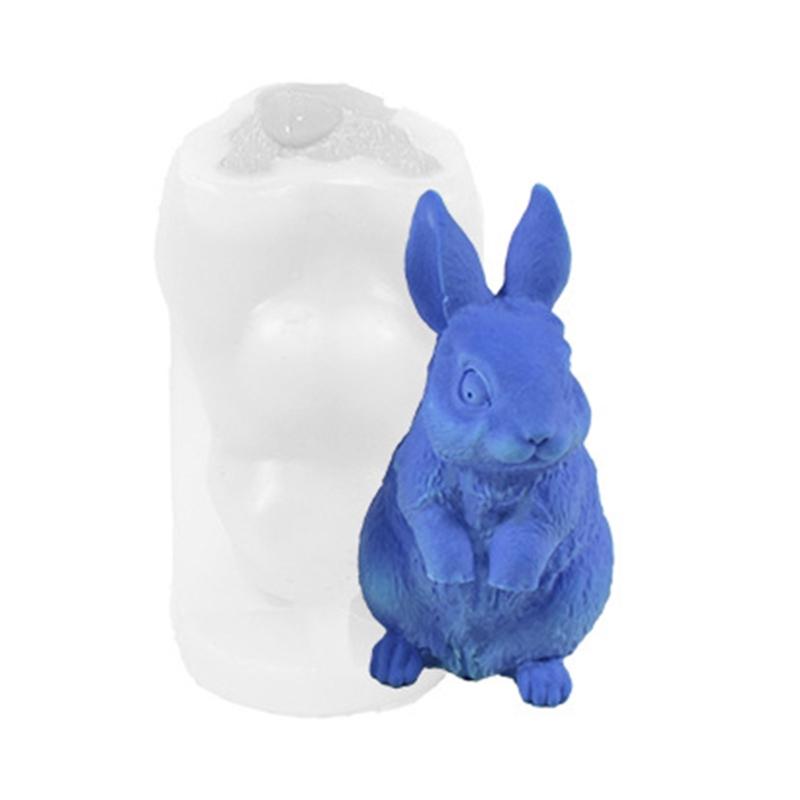 Rabbit Candle Molds for Candle Making,Animal Epoxy Mold for Casting Aromatherapy Candles,New Year Rabbit Ornament Mold