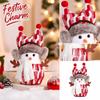 Julepynt To- Sneamand Figur Ornament, Lille Bordplade Display til Hylde Vindues Scene,
