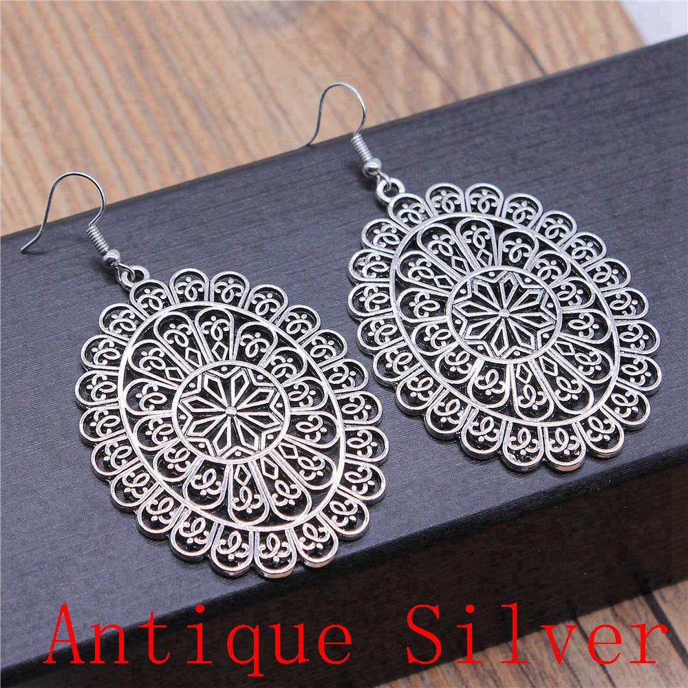 Mandala Pattern Drop Earrings Dangle Drop Earrings For Women Jewelry Making Wholesale