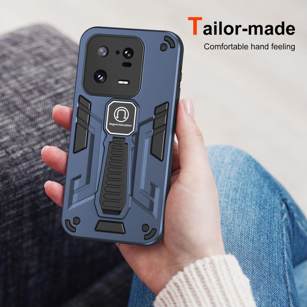 Dual Layer Shockproof Fall Support Armor Shell For XiaoMi 13 13 Pro 13 Lite 12T Pro Poco F5 Pro C55 X4 X5 Pro M4 M5S 4G 5G