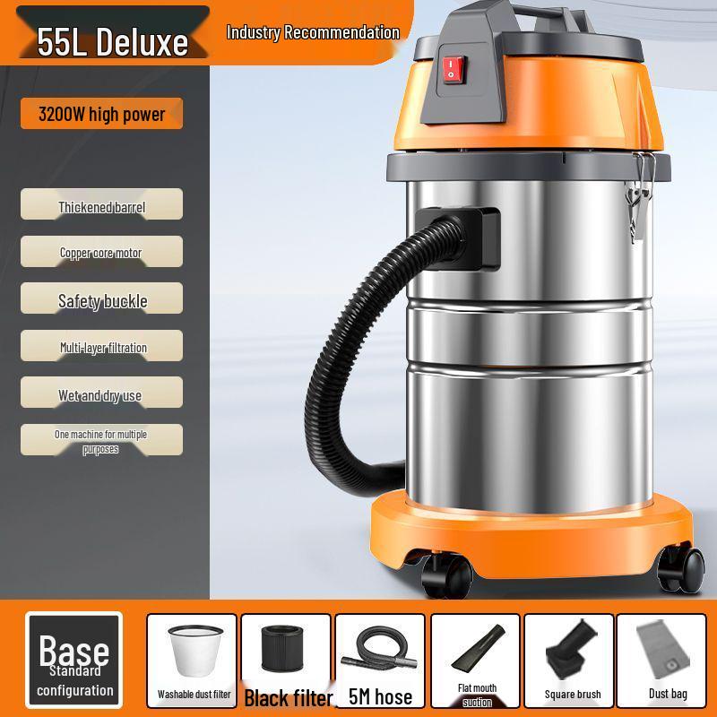 High-Power Wet & Dry Industrial Vacuum Cleaner for Household & Commercial Use