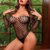 Hot Sexy Heart Fishnet Dress Woman Sexy Lingerie Fancy Bodysuit Lace Underwear Erotic Bodystockings Porn Outfits Night Queen Set