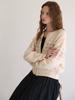 Vertneuf Snow Flower Cashmere Cardigan_Cream