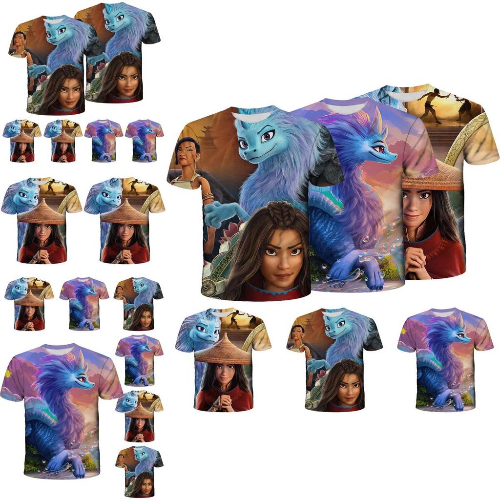 Comfortable And Stylish Raya And The Last Dragon 3d Print T-shirt For Kids