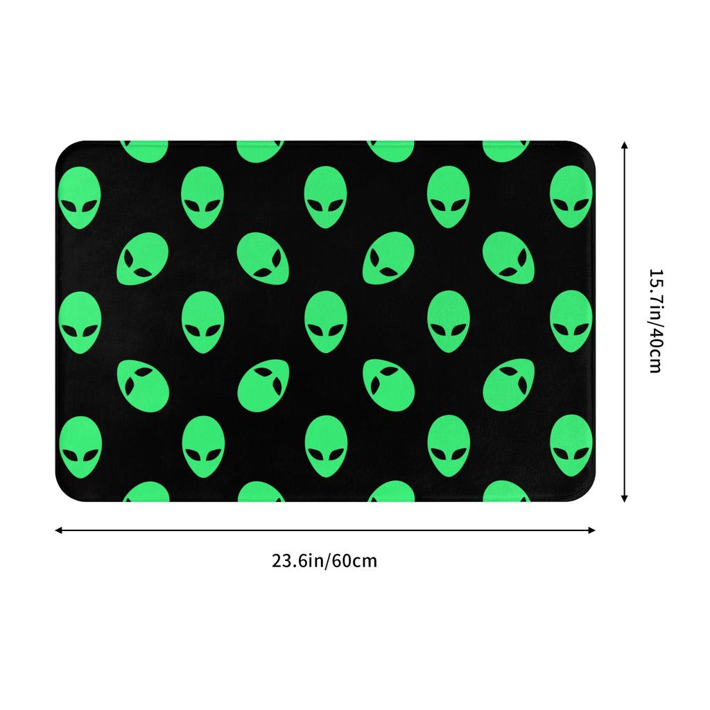 Universal vector icons alien heads Front Floor Door Entrance Mats Indoor Bathroom Kitchen Doormat Bedroom Carpet Rug