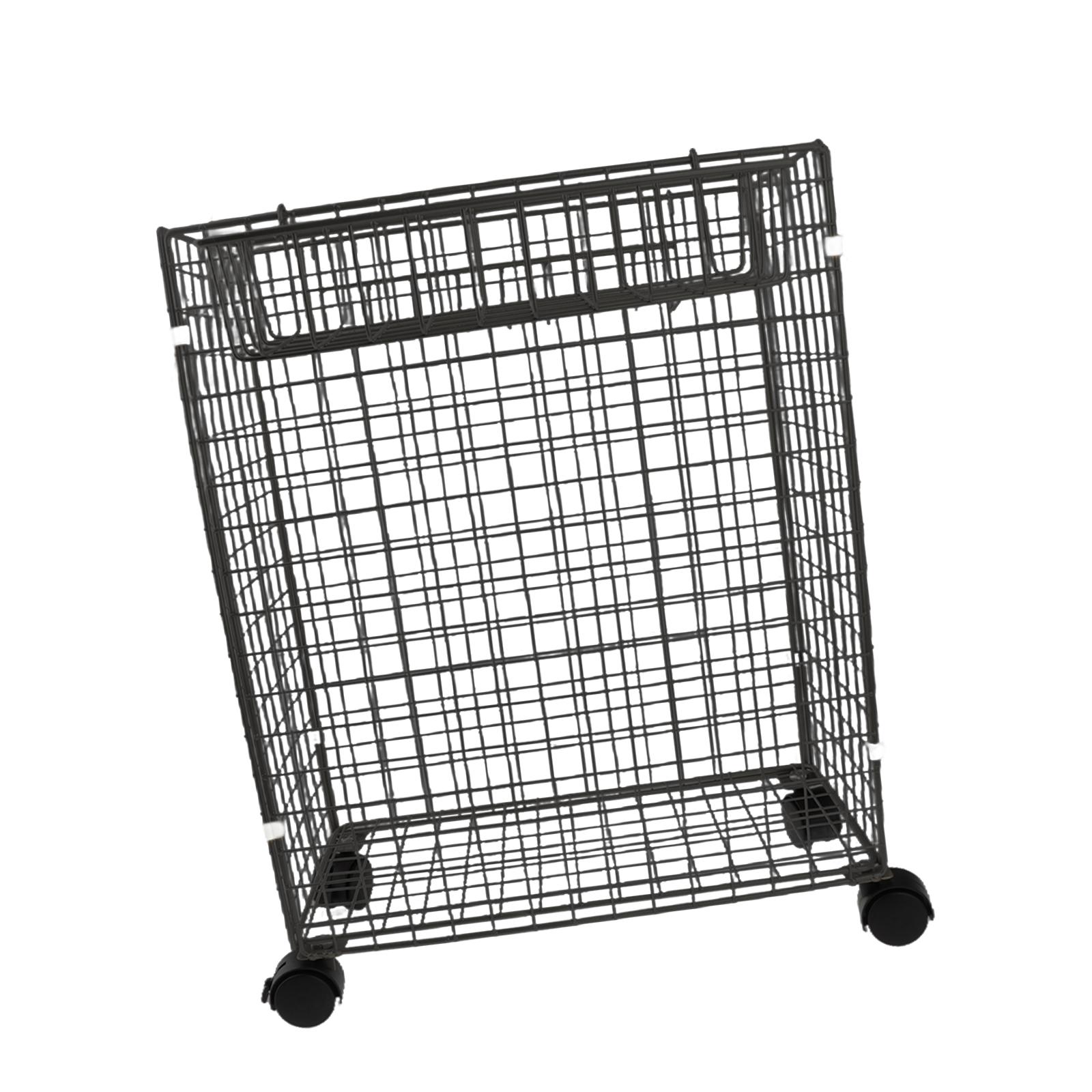 

Storage shelf for the home fitness studio, rolling laundry basket, чёрный