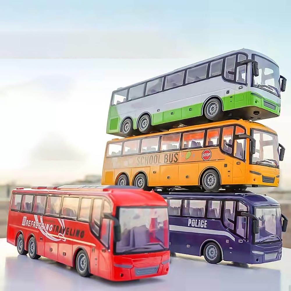 Non-Toxic 1:30 17Mhz Rc Car Travel Bus Electric Big Remote Control Truck With Light Simulation School City Model Toy For Children Gift