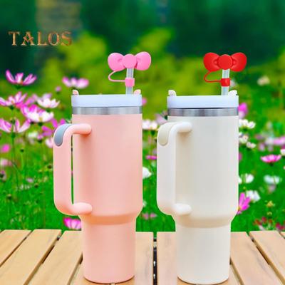 Straw Cap Bow Shape 10mm Dust-Proof Leak-proof Reusable Food Grade Bottle Straw Dust Cover Tumblers Straw Toppers Drinking Straw Lids Water Cup