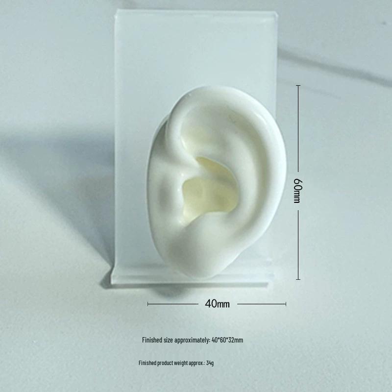Silicone Ear Model for Piercing Jewelry Display