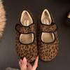 Fur Leopard Shallow Shoes Suede Casual Women Flats Boots Woman 2025 Trend Winter Designer Fashion Short Plush Snow Female Botas
