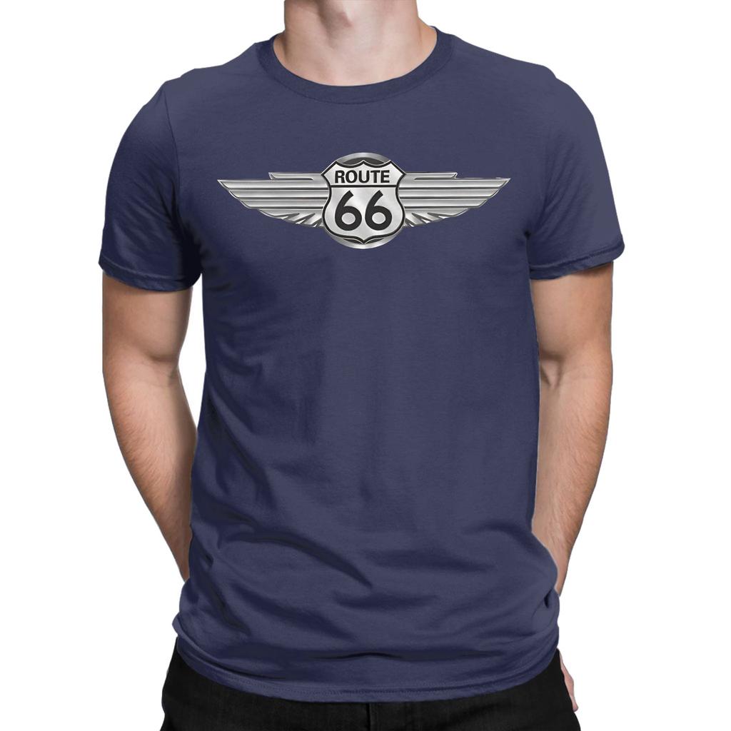 Route 66 Decorative Plate Wings Funny Graphic 100 Cotton Tshirt Route 66 Tees Tops For Unisex