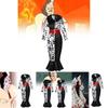 Fantasy-themed Cruella Cosplay Dress With Soft Fabric And Fur Collar
