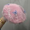 Women's Hat Mesh Sun Hat Women's Summer 3d Butterfly Embroidery Fisherman Beret Fashion Lace Painter Hat Sun Protection Cap