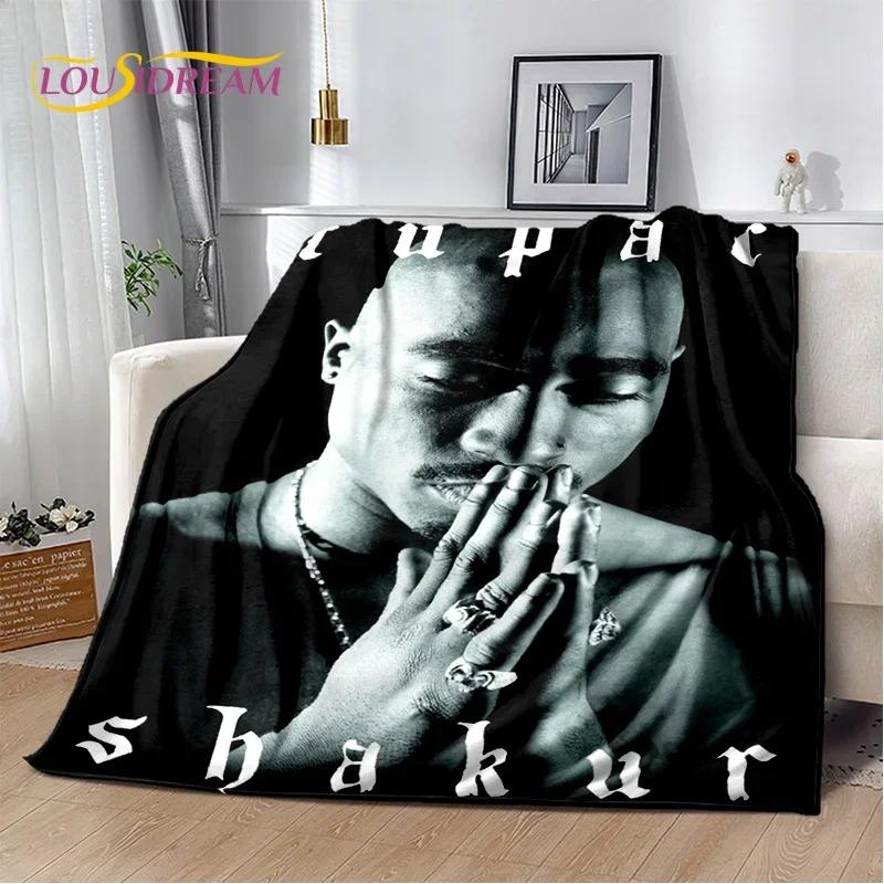 New Rapper Eminem Tupac 2pac Hip-Hop Music Rap God Blanket,Soft Throw Blanket for Home Bedroom Bed Sofa Picnic Travel Cover 013
