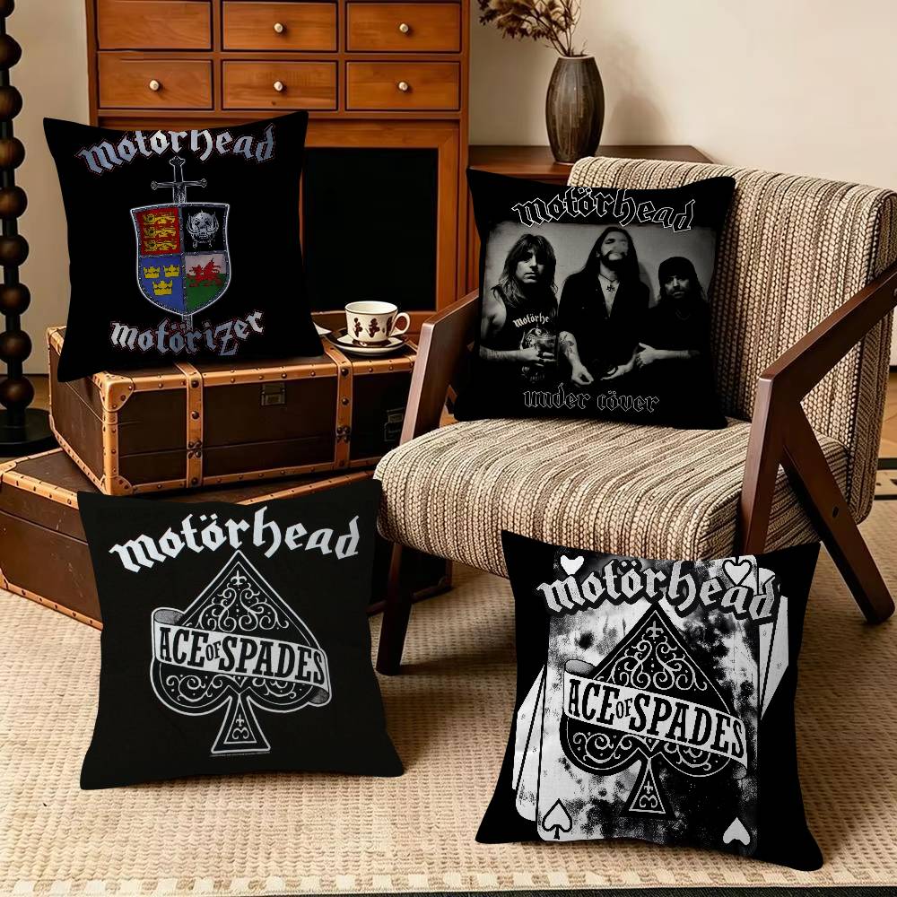 Rock Band MMotorhead Cushion Cover Pillowcase Upholstery Sofa Throw Pillow Home Decor Pillowcas