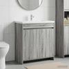 Bathroom Vanity Unit Gray Sonoma 78.5 x 37.5 x 81 cm Particleboard