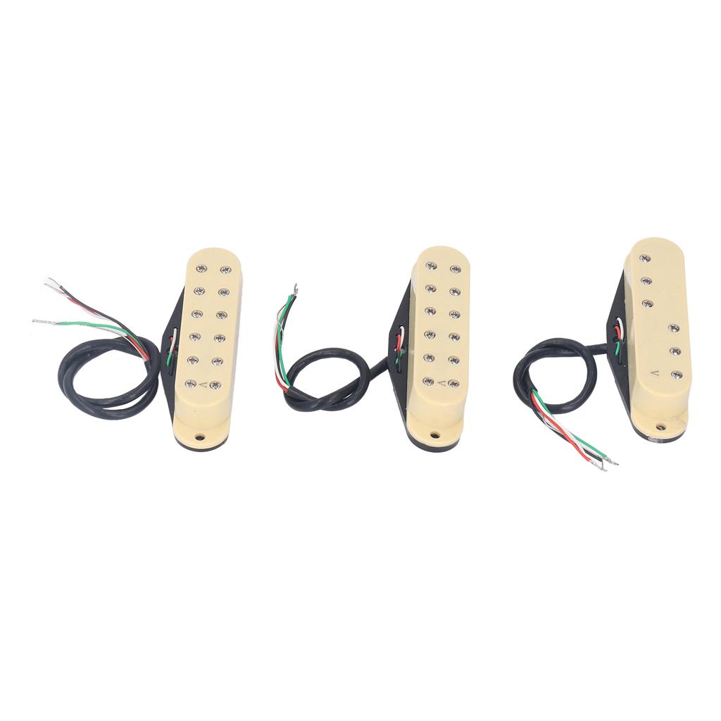 Single Coil Pickup Set 3 Piece Neck Middle Bridge Pickups for Stratocaster Guitar