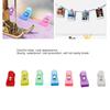 100 Pcs Plastic Colorful Clear Plastic Clip Colorful Transparent Plastic Clip  Home Office