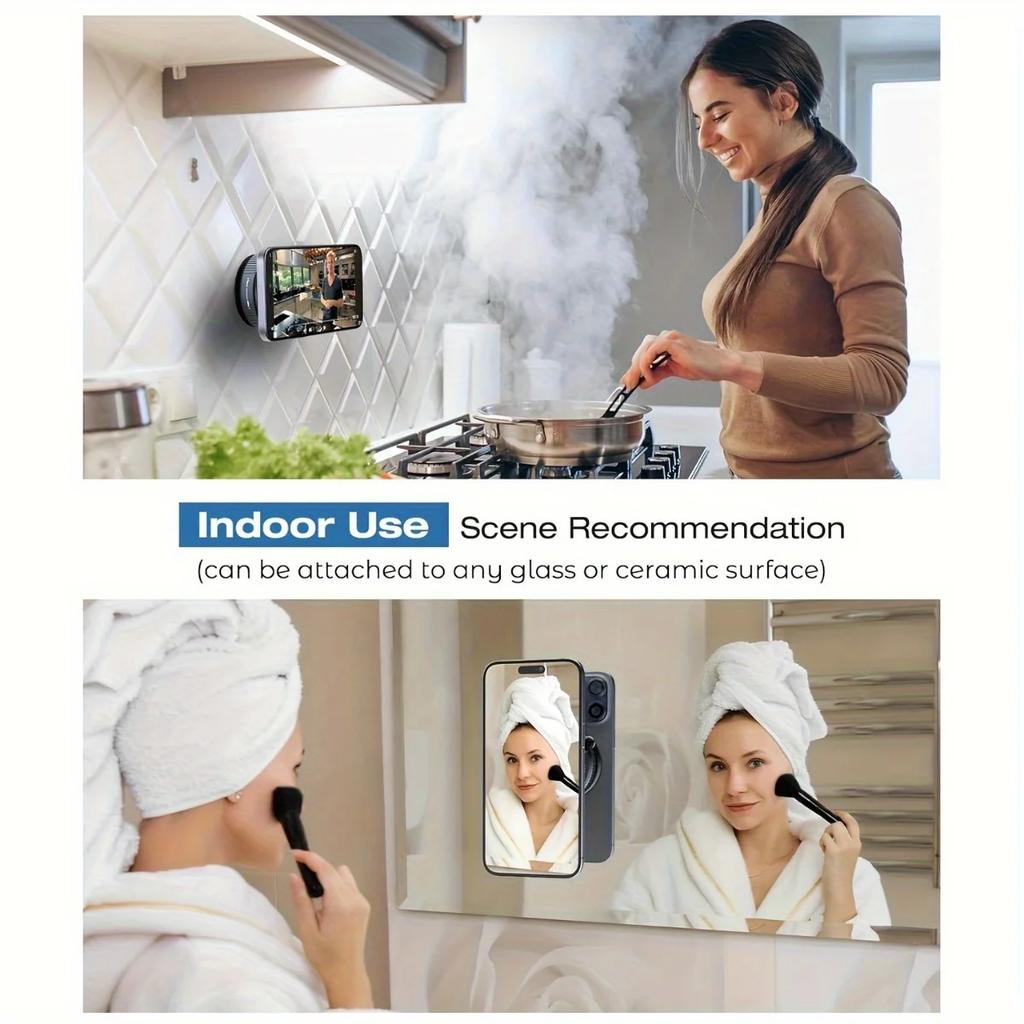 pc Hot Deal k009 Vacuum Suction Cup Magnetic Holder Double-sided Automatic Mobile 270 ° rotation Phone Holder Suitable for Cars