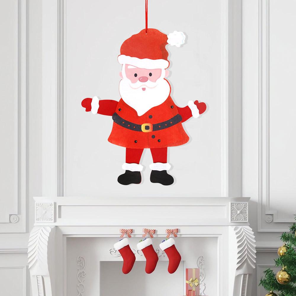 Delightful Large Felt Christmas Decorations Featuring Movable Snowman And Reindeer Designs
