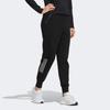 Adidas Striped Pattern Elastic Waist Joggers Women Bottoms Black HM7098