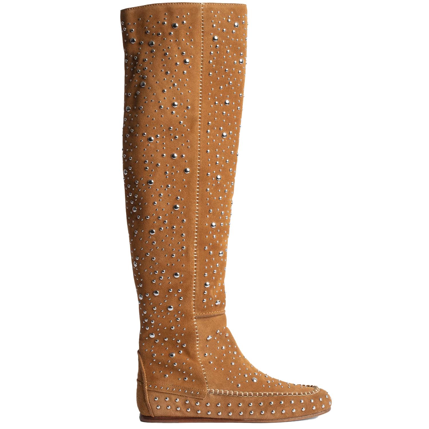 Botas Altas de Ante SWCT00791 para Mujer 37 marrón