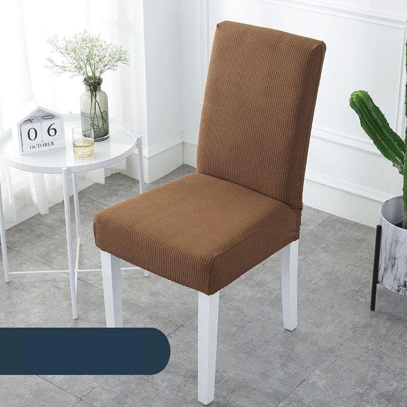 Polar Fabric Fleece Chair Cover Elastic Spandex Dining Kitchen Stretch With Back