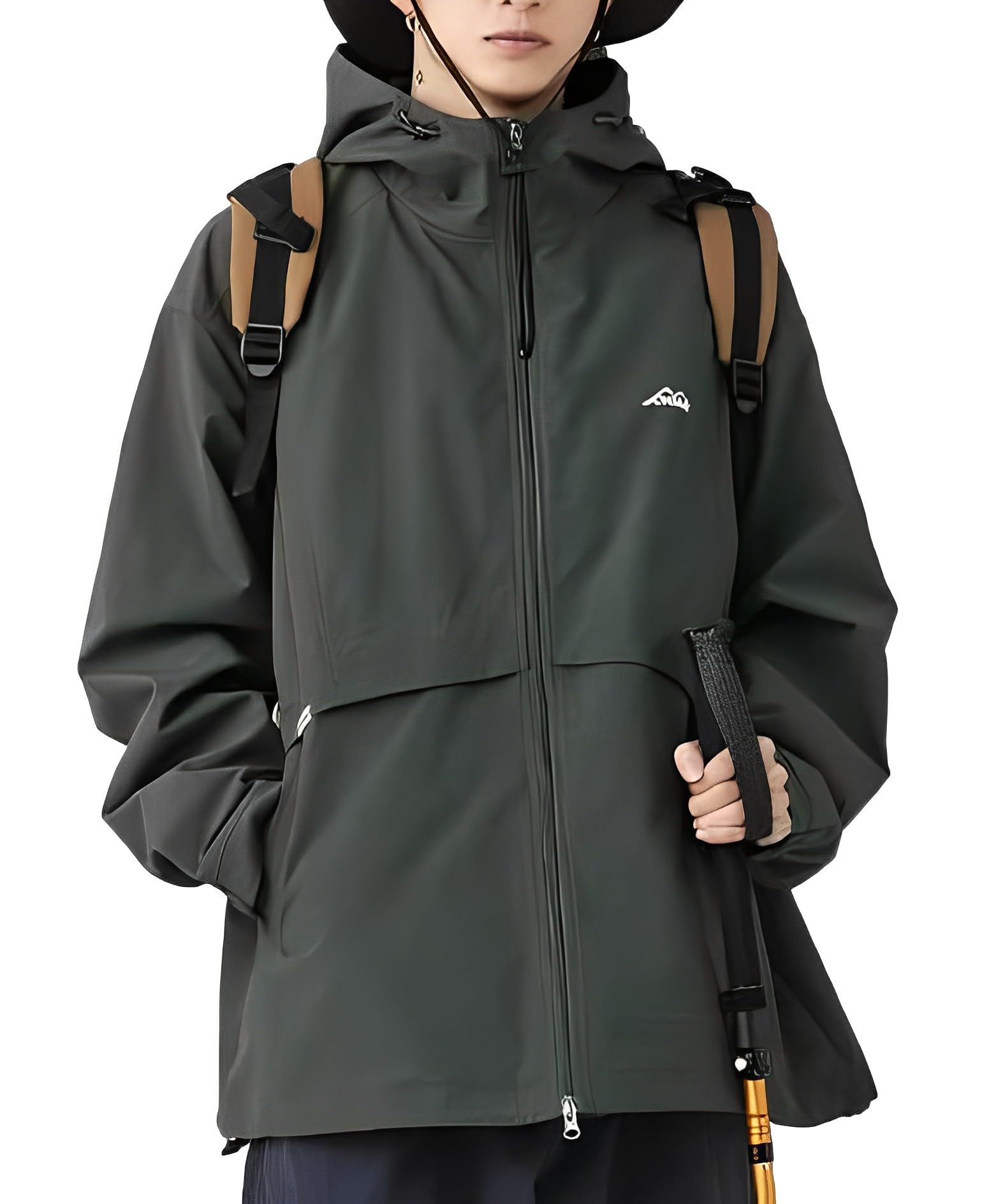 

Four leaf Men s Relaxed Water-Repellent Mountain Parka/Nylon Jacket/Windbreaker, Plus Sizes Available, Perfect for Fishing, Warmth, and More